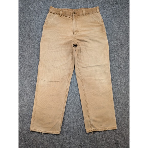 Carhartt B11 BRN 36x32 (Fit 34x29) Original Dungaree Fit Pants Distressed Faded - Picture 2 of 15